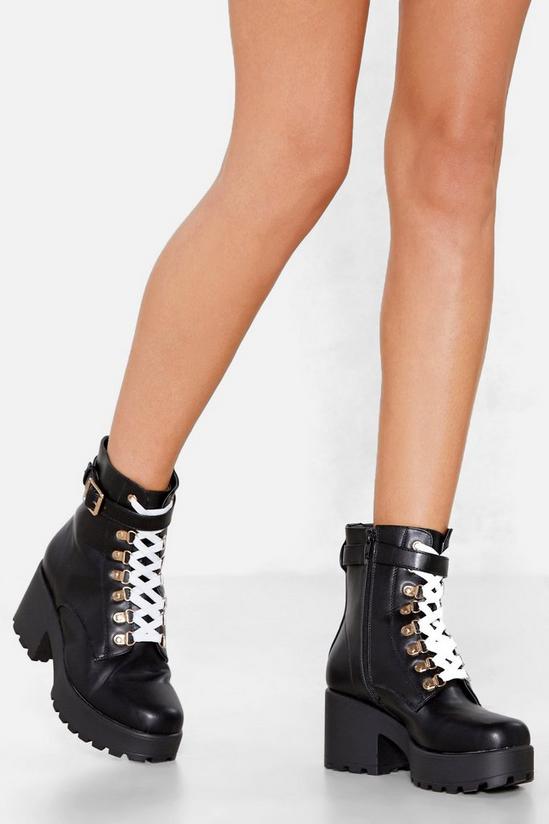 NastyGal Give 'Em the Boot Lace-Up Chunky Boots 2