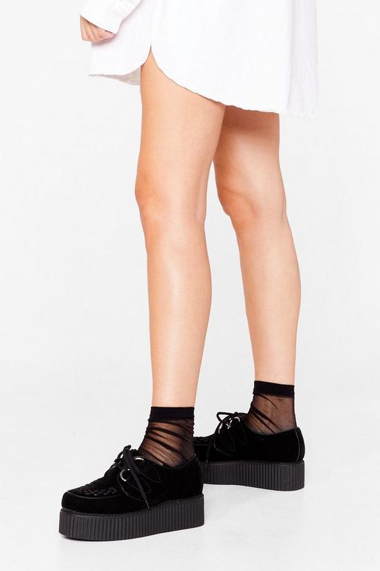 NastyGal Faux Suede Chunky Creeper Shoes 2