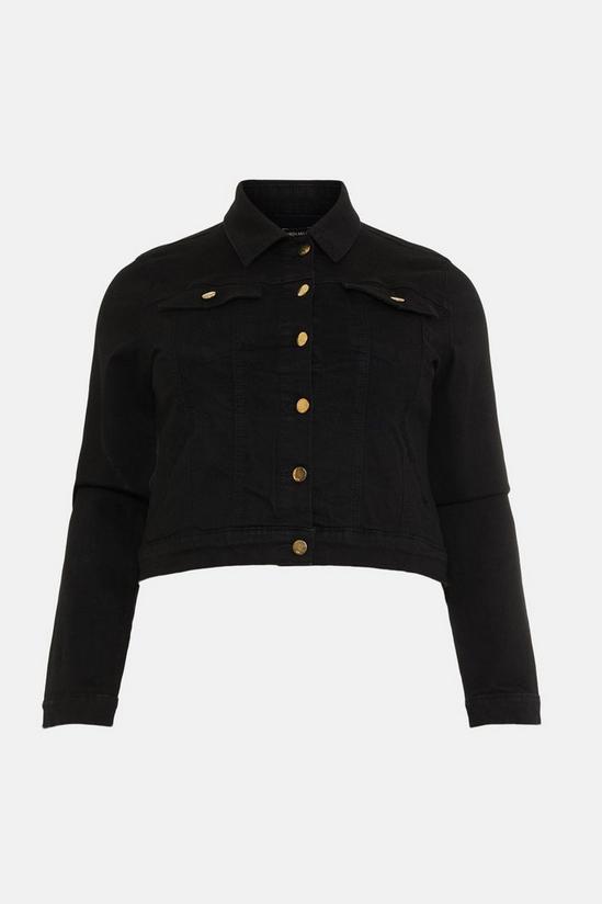 KarenMillen Plus Size Denim Classic Western Jacket 5