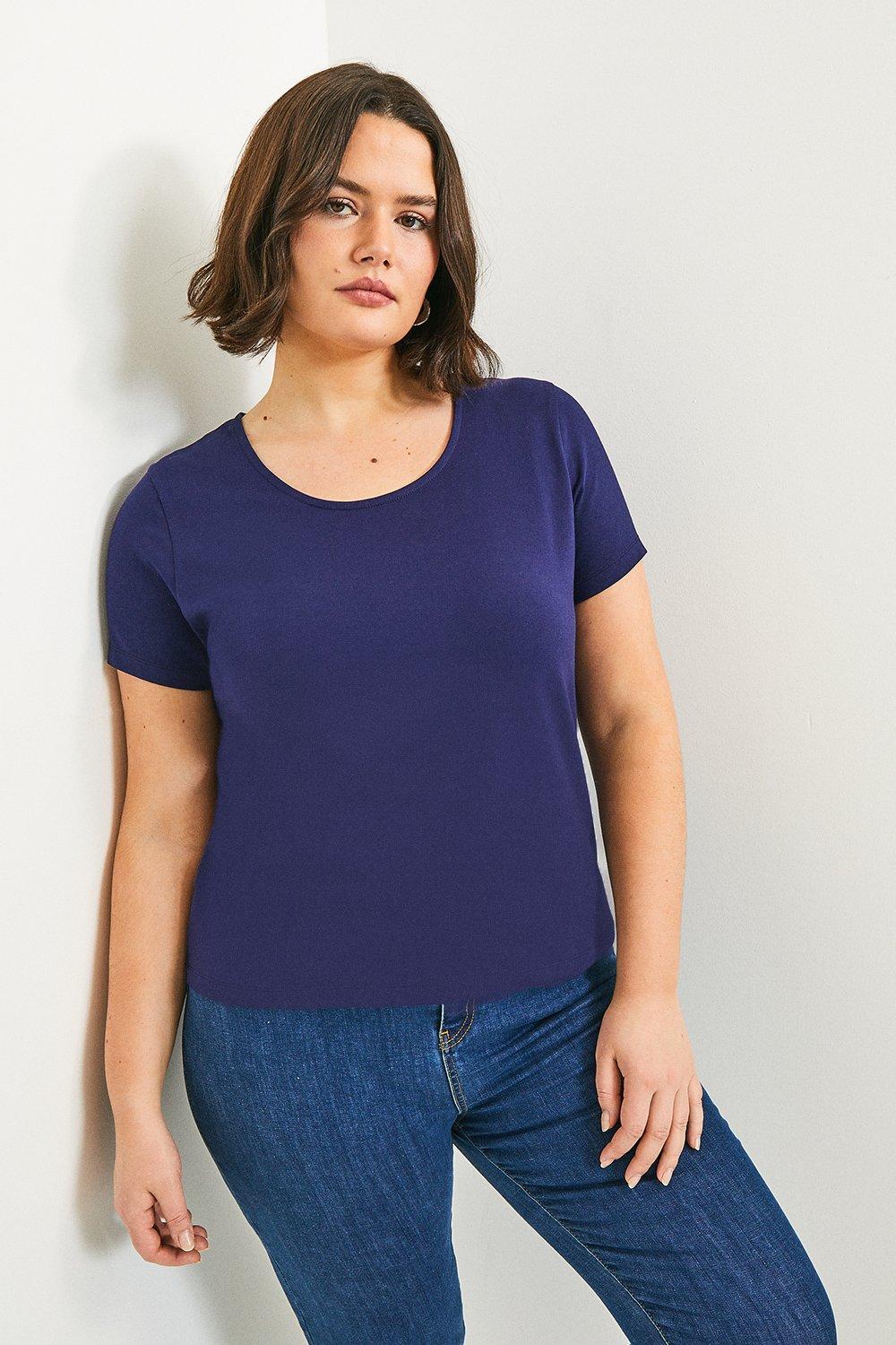 Plus Size Organic Cotton Jersey Fitted Crew Tee