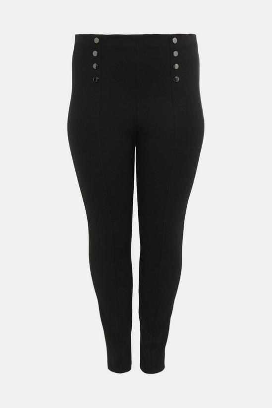 KarenMillen Plus Size Ponte Snap Front Trouser 4