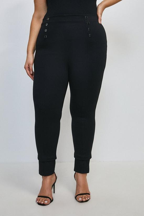 KarenMillen Plus Size Ponte Snap Front Trouser 5