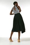 KarenMillen Pleated D Ring Wrap Midi Skirt thumbnail 3