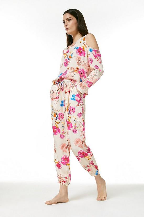 KarenMillen Floral Cuff Nightwear Pant 1