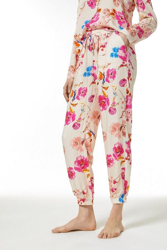 KarenMillen Floral Cuff Nightwear Pant 4