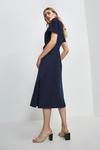 KarenMillen Linen Blend Multi Stitch Belted Midi Dress thumbnail 3