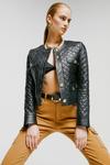KarenMillen Leather Quilted Trophy Jacket thumbnail 1