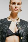 KarenMillen Leather Quilted Trophy Jacket thumbnail 2