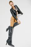 KarenMillen Leather Quilted Trophy Jacket thumbnail 4