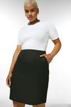 KarenMillen Plus Size Linen Viscose Woven Short Skirt thumbnail 1