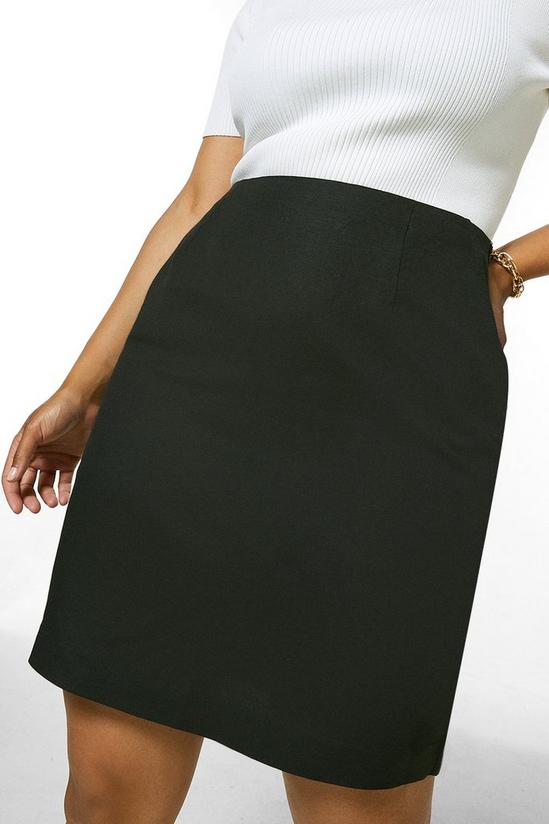 KarenMillen Plus Size Linen Viscose Woven Short Skirt 2