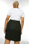 KarenMillen Plus Size Linen Viscose Woven Short Skirt thumbnail 3