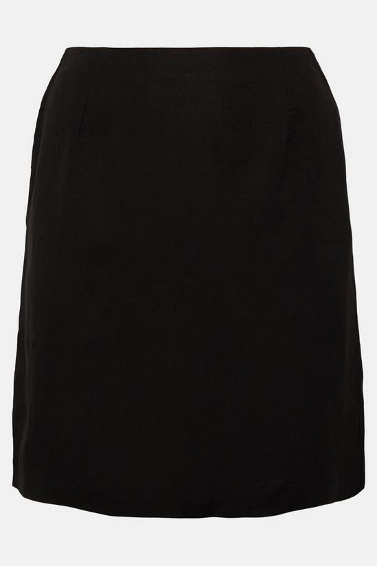 KarenMillen Plus Size Linen Viscose Woven Short Skirt 4