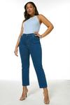 KarenMillen Plus Size Mid Rise Straight Leg Crop Jeans thumbnail 1