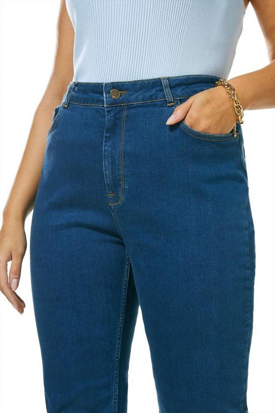 KarenMillen Plus Size Mid Rise Straight Leg Crop Jeans 2