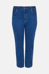 KarenMillen Plus Size Mid Rise Straight Leg Crop Jeans thumbnail 5