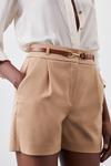 KarenMillen Relaxed Tailored Belted Shorts thumbnail 3