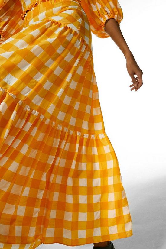 KarenMillen Textured Check Maxi Skirt 2
