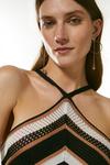 KarenMillen Multi Stripe Textured Knit Dress thumbnail 3