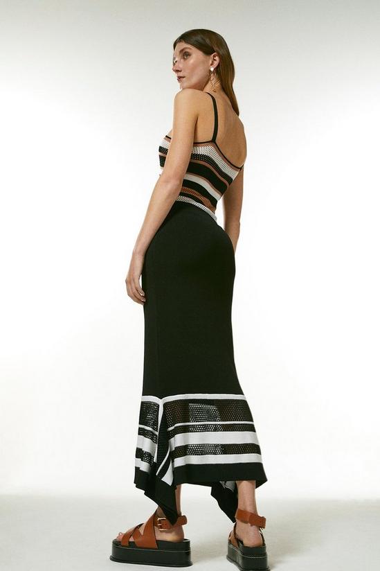 KarenMillen Multi Stripe Textured Knit Dress 4
