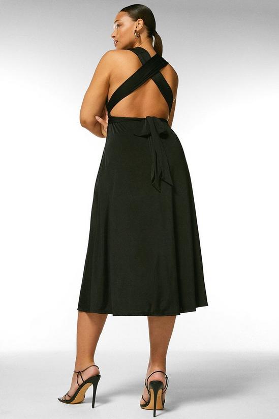 KarenMillen Plus Size Multiway Slinky Jersey Midi Dress 3