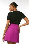 KarenMillen Structured Crepe Pleat And Popper Skirt thumbnail 3