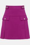 KarenMillen Structured Crepe Pleat And Popper Skirt thumbnail 5