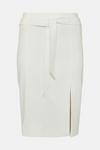 KarenMillen Plus Size Structured Stretch Tie Belt Skirt thumbnail 4