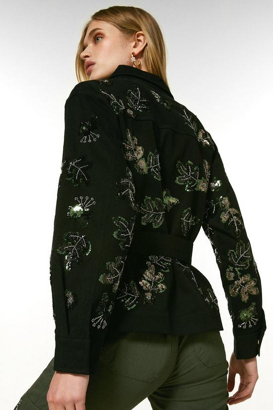KarenMillen Sequin Cotton Woven Jacket 3