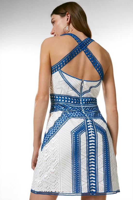KarenMillen Geo Guipure Lace Mini Dress 3