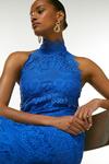 KarenMillen Lace Applique Halter Midi Dress thumbnail 4
