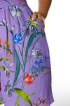 KarenMillen Plus Size Purple Floral Print Woven Shorts thumbnail 2