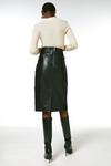 KarenMillen Leather Seam And Stud Detail Pencil Skirt thumbnail 3