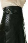 KarenMillen Leather Seam And Stud Detail Pencil Skirt thumbnail 4
