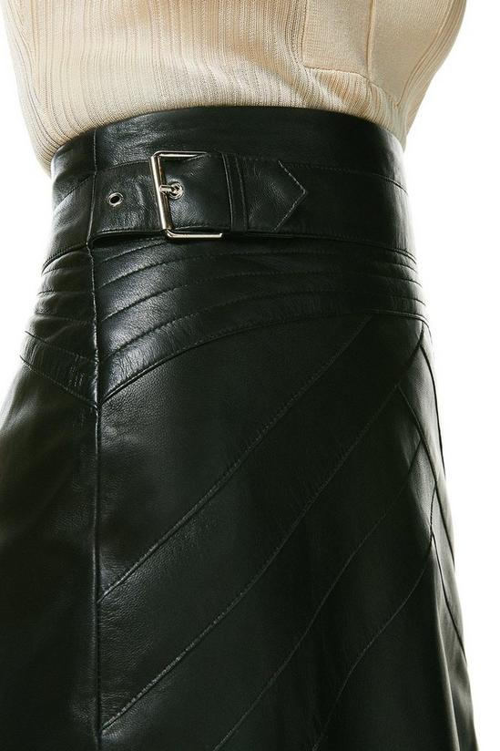 KarenMillen Leather Seam And Stud Detail Pencil Skirt 4