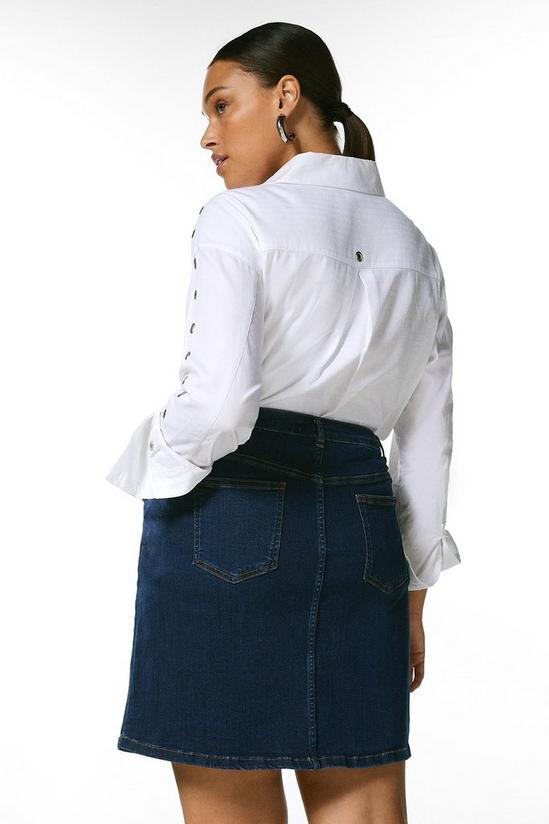 KarenMillen Plus Size 5 Pocket Denim Skirt 3