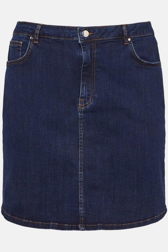 KarenMillen Plus Size 5 Pocket Denim Skirt 4