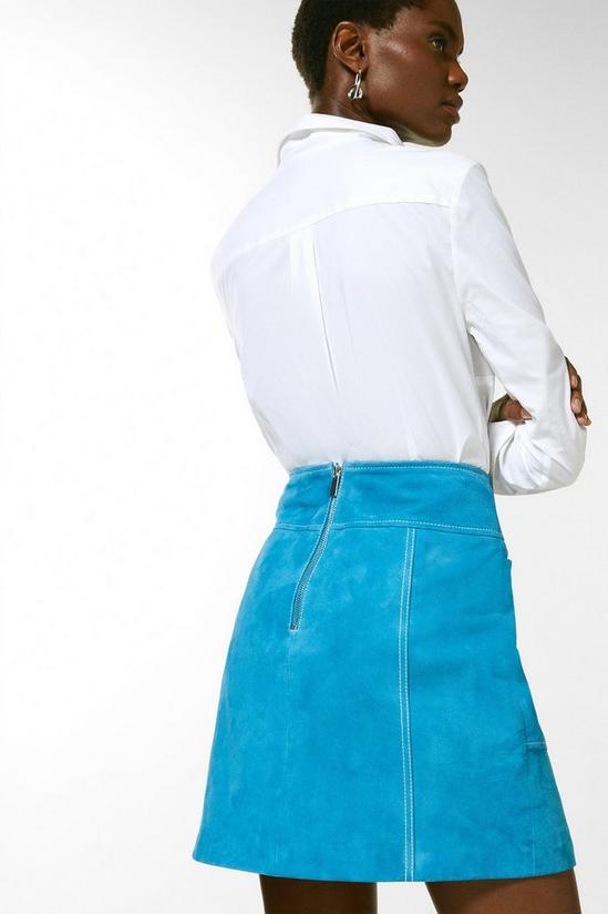 KarenMillen Suede Patch Pockets Mini Skirt 3