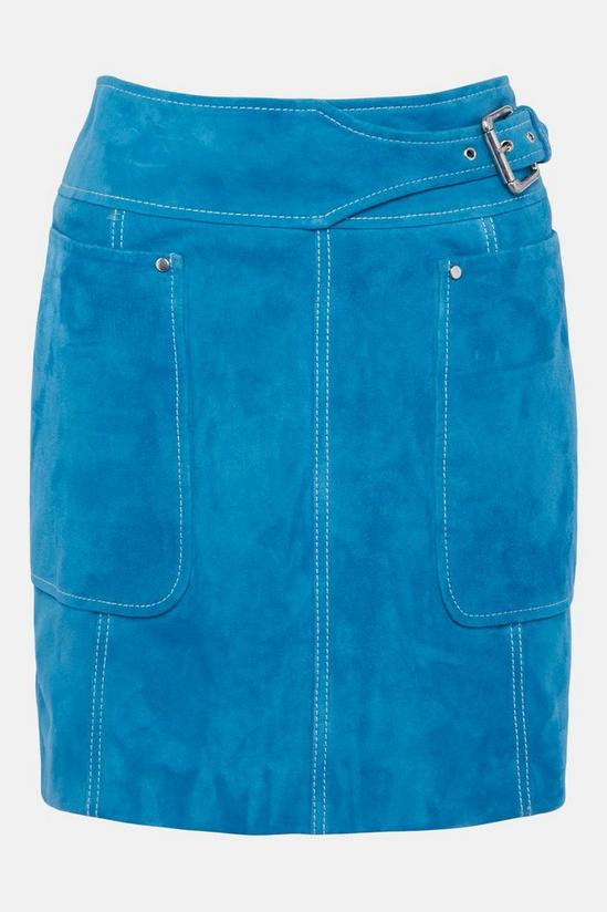 KarenMillen Suede Patch Pockets Mini Skirt 5