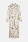 KarenMillen Chain Print Pleated Trench Coat thumbnail 5