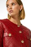 KarenMillen Petite Leather Quilted Trophy Jacket thumbnail 2