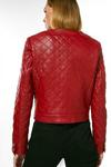 KarenMillen Petite Leather Quilted Trophy Jacket thumbnail 3