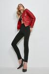 KarenMillen Petite Leather Quilted Trophy Jacket thumbnail 4