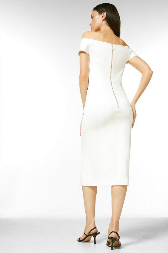 KarenMillen Italian Structured Jersey Zip Bardot Dress 3