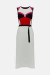 KarenMillen Colour Block Knit Pleated Dress thumbnail 4