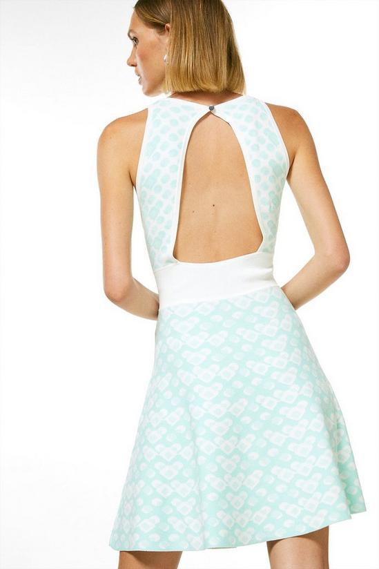 KarenMillen Petite Jacquard And Embellished Knit Dress 3