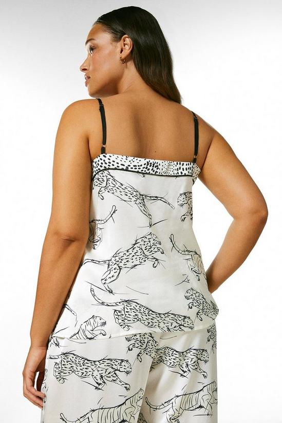KarenMillen Plus Size Tiger Print Satin Nightwear Cami 3