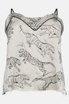 KarenMillen Plus Size Tiger Print Satin Nightwear Cami thumbnail 5