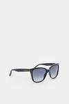 KarenMillen Deep Round Sunglasses With Exposed Core Wire thumbnail 4