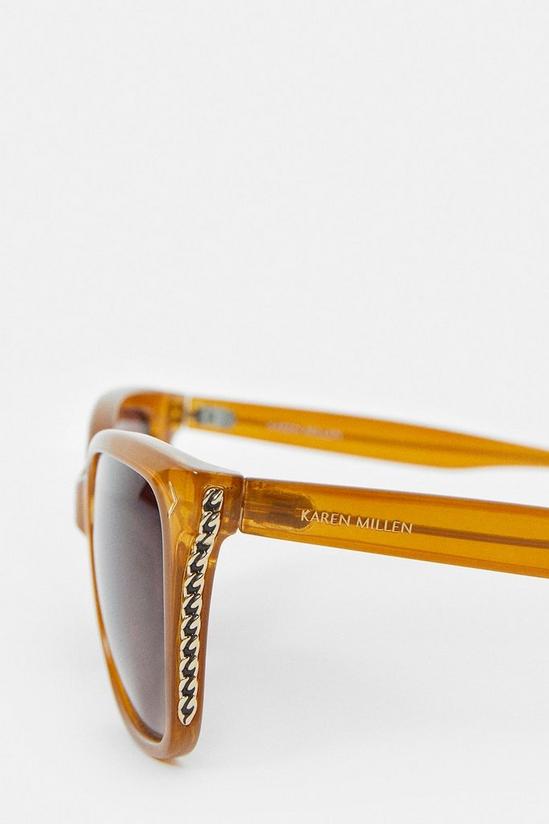 KarenMillen Deep Inland Chain Sunglasses 3